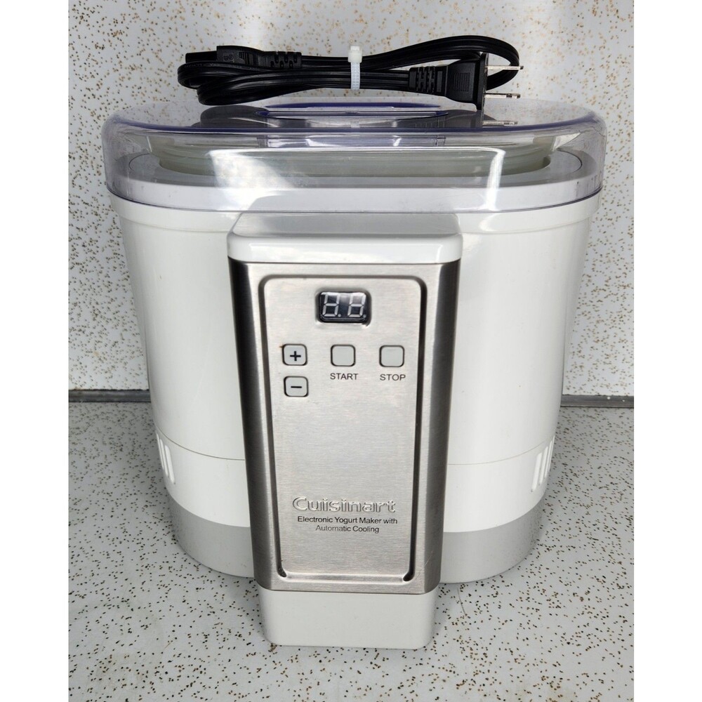 Cuisinart CYM-100 Electronic Automatic Cooling Yogurt Maker Tested Working!